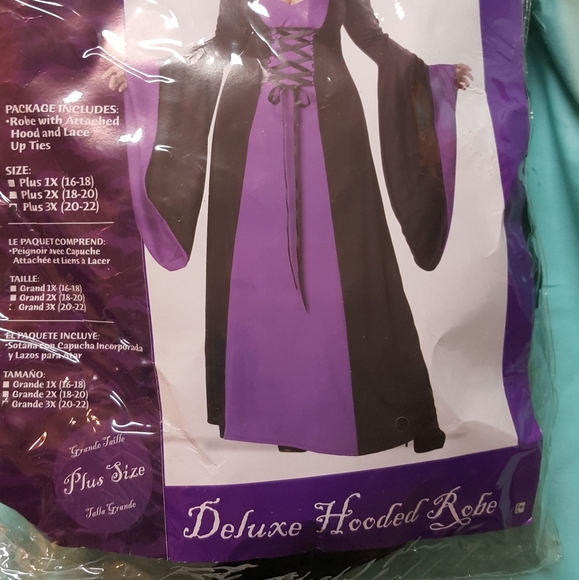 SOLD Halloween Costume - Plus Size Hooded Robe - Picture 2 of 6